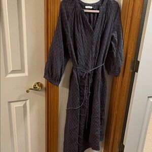 Blue neuflora L midi dress with belt.